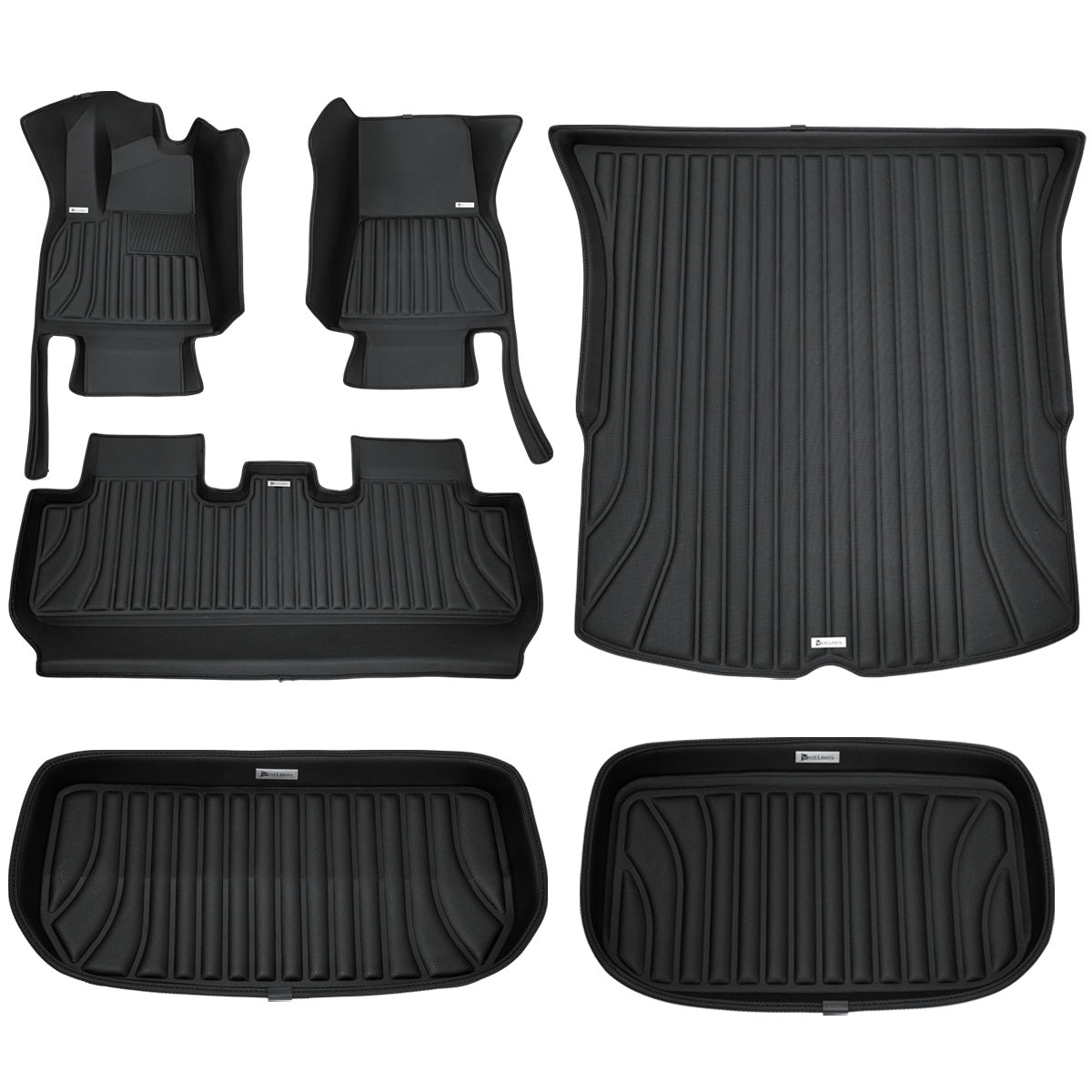 SUPER LINER Extreme Coverage Floor Mats for Tesla Model Y 5-Seat 2021-2024 - Premium Design All Weather Cargo Liner Trunk Accessories (Does NOT fit 7-Seat)