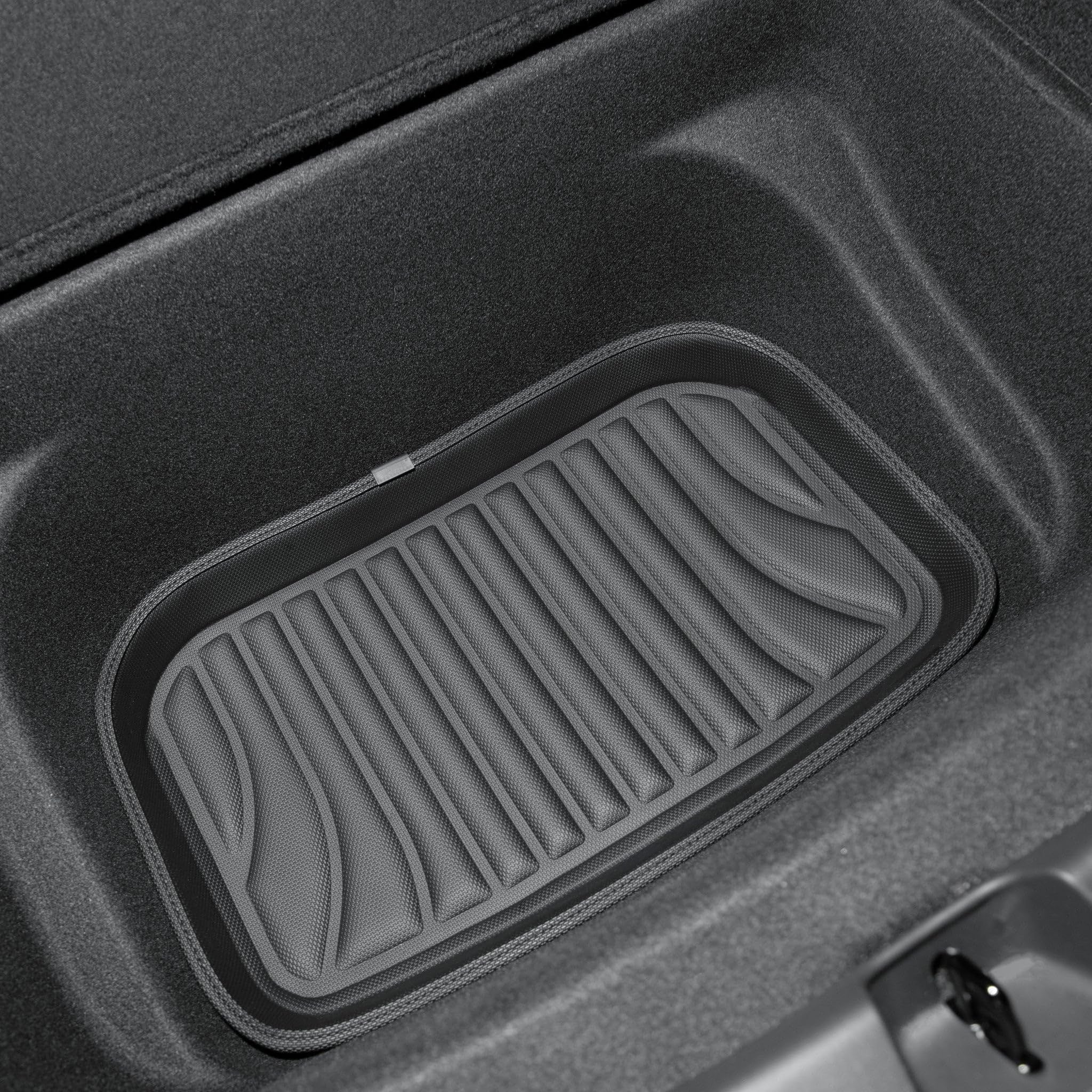 SUPER LINER Extreme Coverage Floor Mats for Tesla Model Y 5-Seat 2021-2024 - Premium Design All Weather Cargo Liner Trunk Accessories (Does NOT fit 7-Seat)